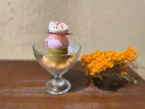 桜と抹茶の小さなパフェ